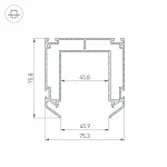 Arlight Профиль-держатель MAG-STRETCH-45-2000 Алюминий 032752(2)