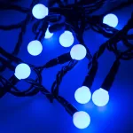 Arlight Светодиодная гирлянда ARD-BALL-CLASSIC-D13-10000-BLACK-100LED BLUE 230В 7Вт Ardecoled IP65 025570