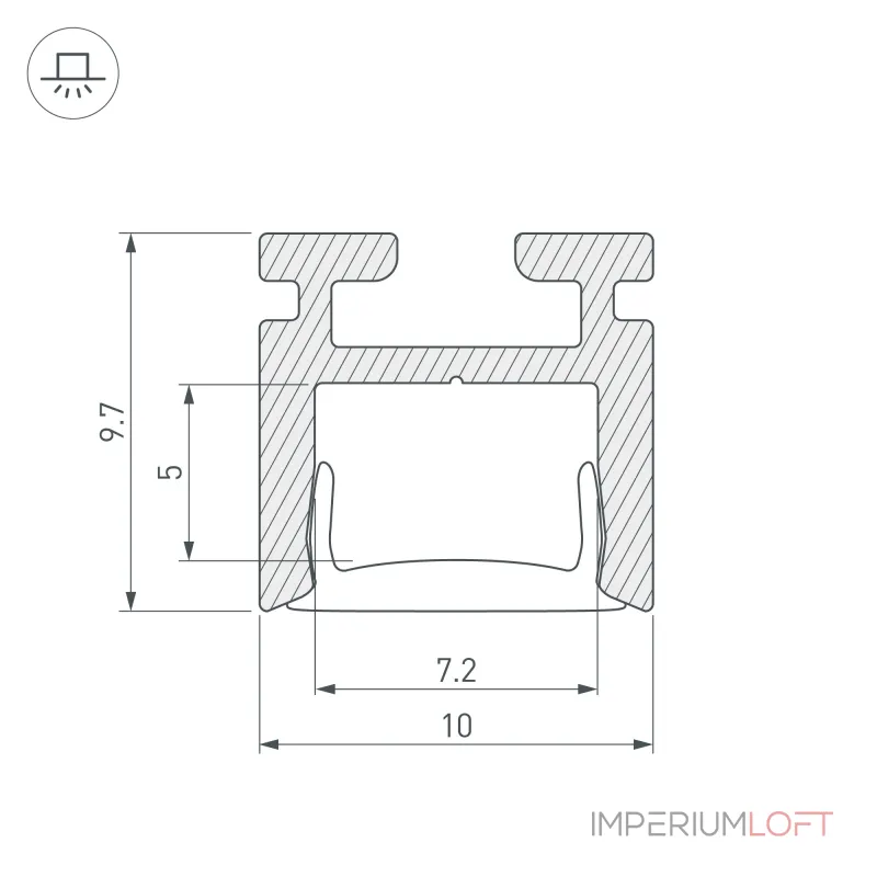 Arlight Профиль PIK-1010-2000 ANOD Алюминий 029089