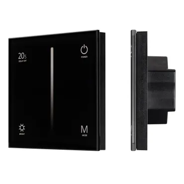 Arlight Панель SMART-P6-DIM-G-IN Black 12-24В 4x3A Sens 2.4G IP20 034780