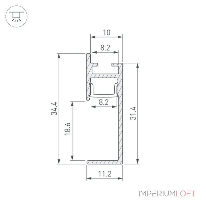Arlight Профиль PLINTUS-H35-F-2000 WHITE Алюминий 043605