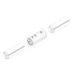Соединитель профиля ROUND-D36-360-180 BLACK Arlight Алюминий 050536