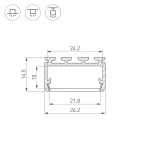 Arlight Профиль PLS-LOCK-H15-3000 ANOD Алюминий 044843