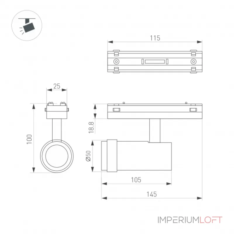 Светильник MAG-VIBE-SPOT-ZOOM-R47-10Вт Warm3000 WH 20-55 deg 48В Arlight IP20 044484 Светильник MAG-VIBE-SPOT-ZOOM-R47-10Вт Warm3000 WH 20-55 deg 48В Arlight IP20 044484