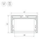 Arlight Профиль SL-LINE-4932-2500 ANOD Алюминий 037467