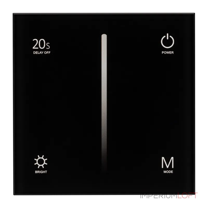 Arlight Панель SMART-P6-DIM-G-IN Black 12-24В 4x3A Sens 2.4G IP20 034780