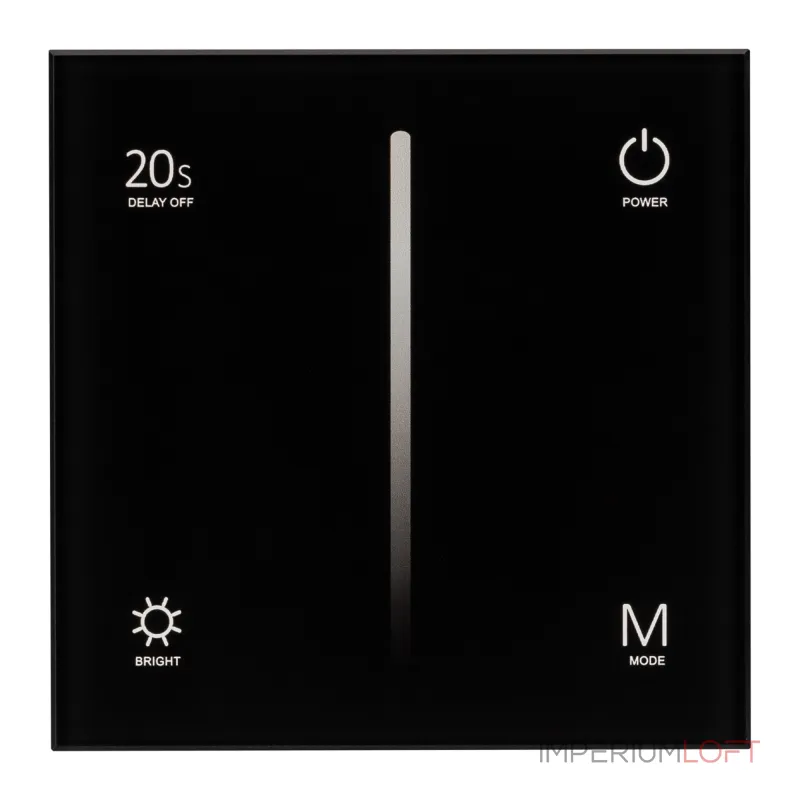 Arlight Панель SMART-P6-DIM-G-IN Black 12-24В 4x3A Sens 2.4G IP20 034780