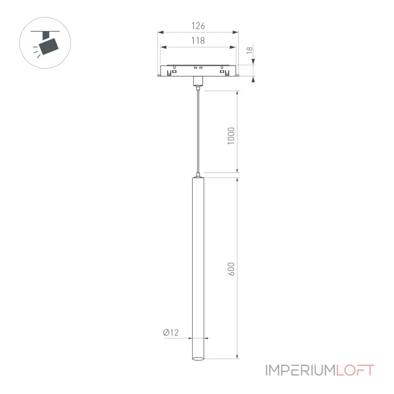 Светильник MAG-ORIENT-SPOT-HANG-L600-R12-2Вт Warm3000 BK 20 deg 48В Arlight IP20 044502 Светильник MAG-ORIENT-SPOT-HANG-L600-R12-2Вт Warm3000 BK 20 deg 48В Arlight IP20 044502