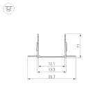 Arlight Профиль гибкий ARL-MOONLIGHT-1712-2x500 ANOD Алюминий 029420