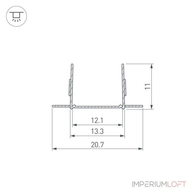 Arlight Профиль гибкий ARL-MOONLIGHT-1712-2x500 ANOD Алюминий 029420