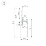 Профиль PLINTUS-FANTOM-H20-2000 BLACK Arlight Алюминий 043618