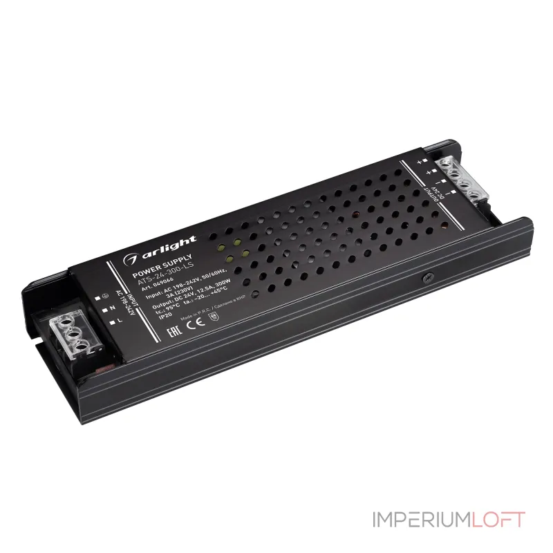 Arlight Блок питания ATS-24-300-LS 24В 12.5A 300Вт IP20 Сетка 049066 Arlight Блок питания ATS-24-300-LS 24В 12.5A 300Вт IP20 Сетка 049066