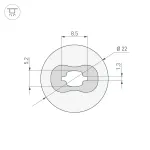 Силиконовый профиль WPH-FLEX-D22-360deg-S8-5м WHITE Arlight Силикон 045847