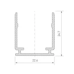 Arlight Профиль MOONLIGHT-TOP-20x20-1000 Алюминий 047180