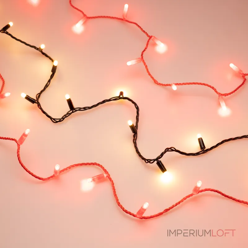 Arlight Светодиодная гирлянда ARD-STRING-CLASSIC-10000-BLACK-100LED-MILK-STD Warm 230В 7Вт Ardecoled IP65 028209