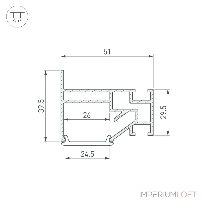 Arlight Профиль STRETCH-25-WALL-SIDE-2000 Алюминий 040061 Arlight Профиль STRETCH-25-WALL-SIDE-2000 Алюминий 040061
