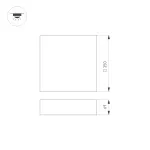 Arlight Светильник IM-QUADRO-EMERGENCY-3H-S350x350-33Вт Day4000 BK 120 deg 230В IP40 041011