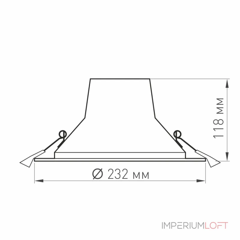 Arlight Светильник LTD-LEGEND-R230-35Вт Warm3000 WH 50 deg IP20 027320(1)