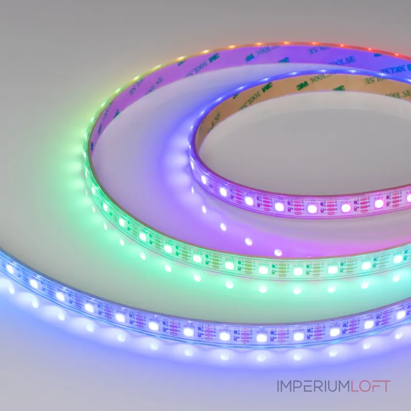 Лента герметичная SPI-P-B60-12mm 12В RGB-PX1-BPT 8 В/м IP66 5060 5м Arlight 041615(1)