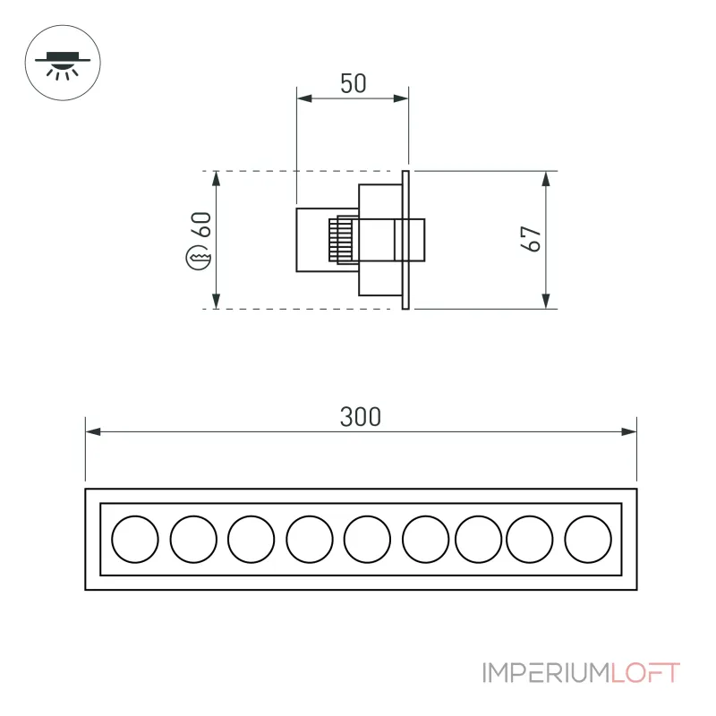 Arlight Светильник MS-ORIENT-BUILT-TURN-TC-S67x300-20Вт Warm3000 BK-BK 30 deg 230В IP20 037210 Arlight Светильник MS-ORIENT-BUILT-TURN-TC-S67x300-20Вт Warm3000 BK-BK 30 deg 230В IP20 037210