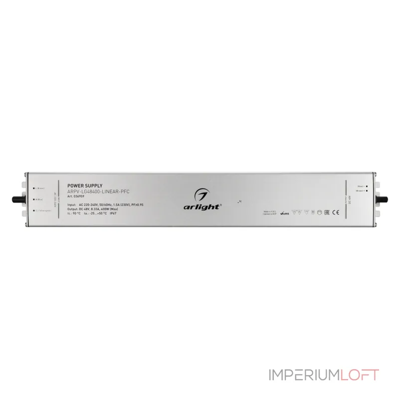 Arlight Блок питания ARPV-LG48400-LINEAR-PFC 48В 8.33A 400Вт IP67 036959 Arlight Блок питания ARPV-LG48400-LINEAR-PFC 48В 8.33A 400Вт IP67 036959