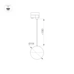 Arlight Светильник LGD-EMISFERO-TRACK-HANG-4TR-R150-11Вт Warm3000 GD 170 deg 230В IP20 035940