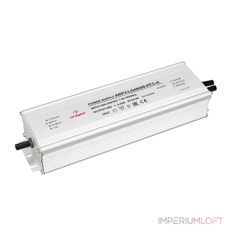 Arlight Блок питания ARPV-LG48400-PFC-A 48В 8.3A 400Вт IP67 045484 Arlight Блок питания ARPV-LG48400-PFC-A 48В 8.3A 400Вт IP67 045484