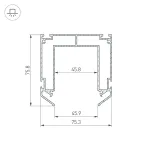 Arlight Профиль-держатель MAG-STRETCH-45-2000 Алюминий 032752(2)