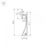 Профиль PLINTUS-H58-F-2000 BLACK Arlight Алюминий 045286