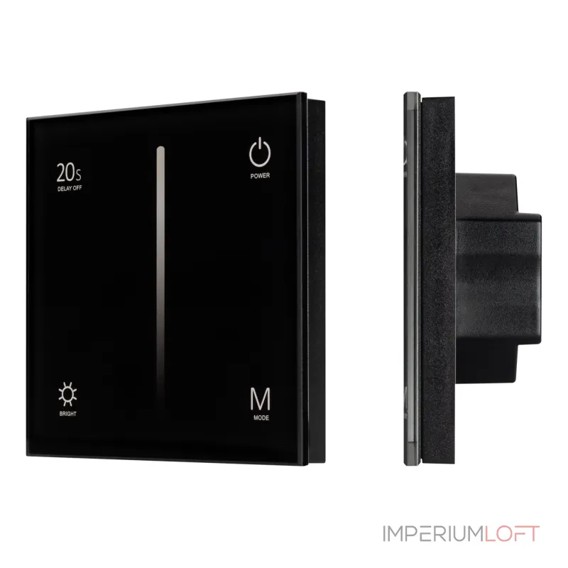 Arlight Панель SMART-P6-DIM-G-IN Black 12-24В 4x3A Sens 2.4G IP20 034780