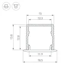 Arlight Профиль SL-MINI-15-2000 ANOD Алюминий 049019