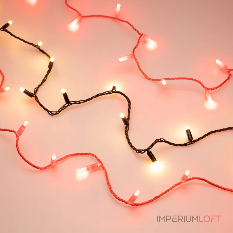 Arlight Светодиодная гирлянда ARD-STRING-CLASSIC-10000-BLACK-100LED-MILK-STD Warm 230В 7Вт Ardecoled IP65 028209