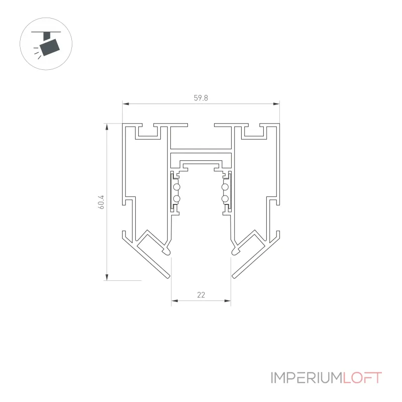 Arlight Трек встраиваемый MAG-ORIENT-TRACK-2653-STR-G-2000 WH IP20 047570