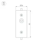 Соединитель профиля ROUND-D36-360-180 BLACK Arlight Алюминий 050536