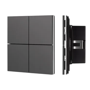 Arlight INTELLIGENT ARLIGHT Кнопочная панель KNX-304-23-IN Black BUS Frameless IARL IP20 039663