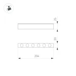 Arlight Светильник MAG-DOTS-25-L200-6Вт Day4000 WH 30 deg 24В IP20 050050