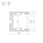Профиль SL-ARC-3535-D320-W90 BLACK 260мм дуга 1 из 4 Алюминий 032678
