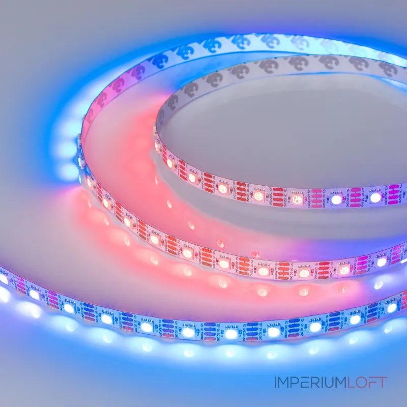 Arlight Лента SPI-B60-10mm 12В RGB-PX1-RAM 9.3 В/м IP20 5060 5м 033437