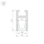 Arlight Профиль ARH-MICRO-0510-2000 ANOD Алюминий 036385