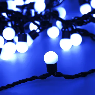 Arlight Светодиодная гирлянда ARD-BALL-CLASSIC-D17.5-10000-BLACK-100LED BLUE 230В 7Вт Ardecoled IP65 025582