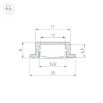 Arlight Профиль LINE-2308-F-2000 ANOD GOLD Алюминий 039989