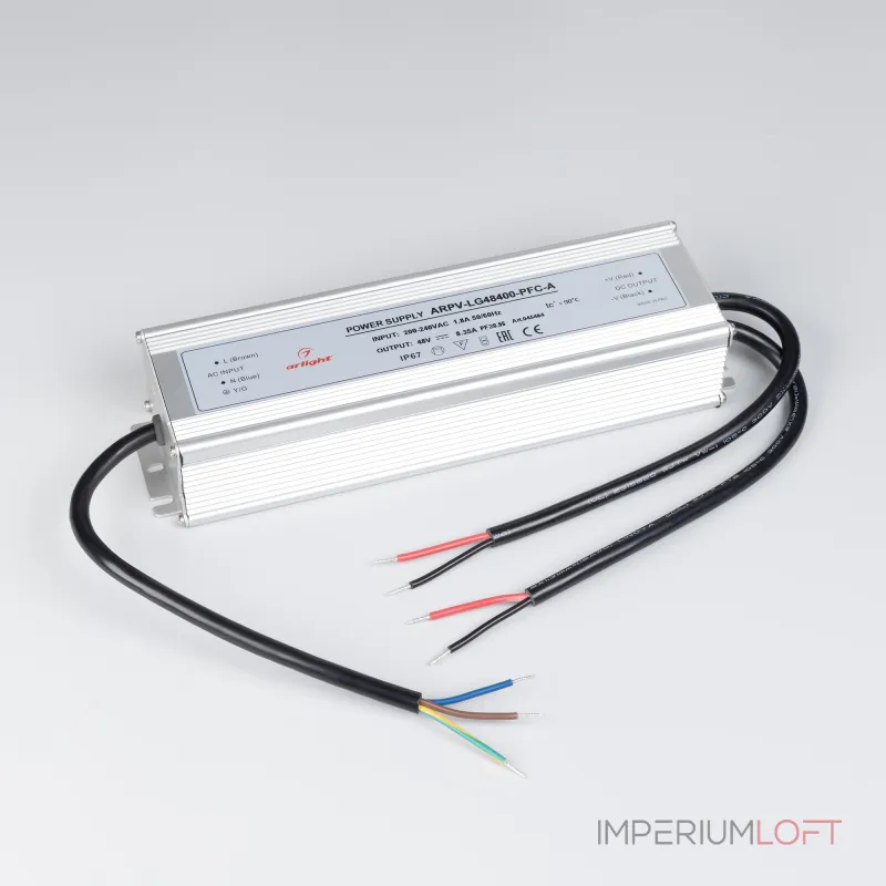 Arlight Блок питания ARPV-LG48400-PFC-A 48В 8.3A 400Вт IP67 045484 Arlight Блок питания ARPV-LG48400-PFC-A 48В 8.3A 400Вт IP67 045484