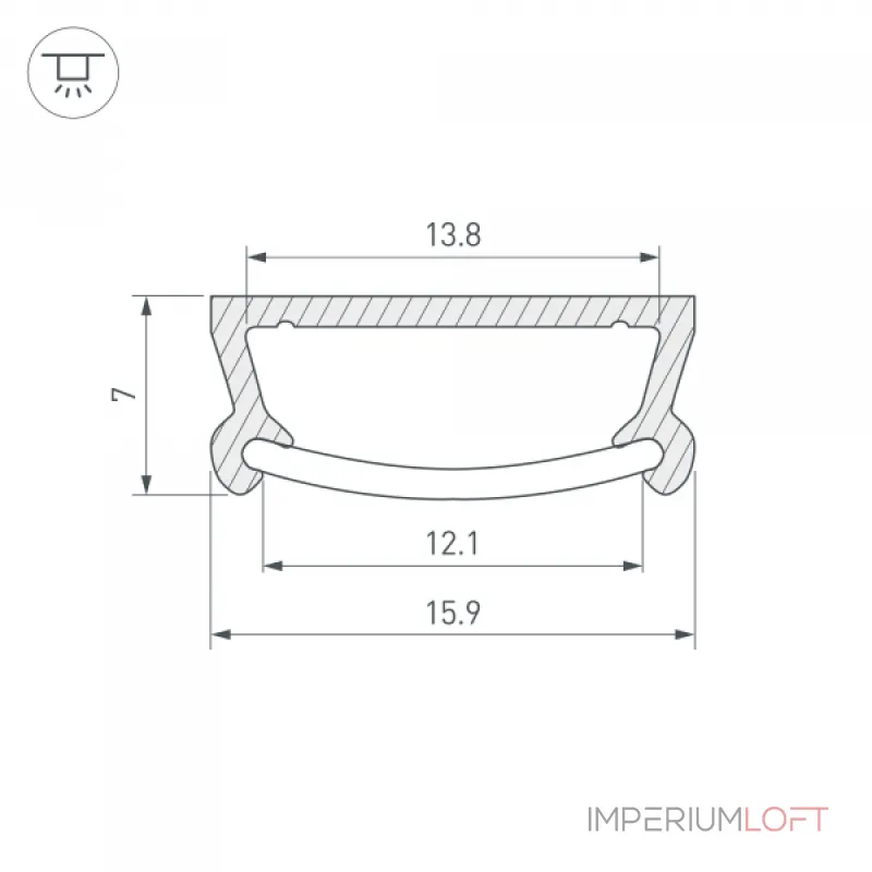 Arlight Профиль TM-2000 CT Алюминий 016939