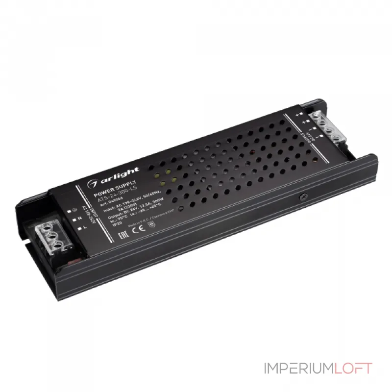 Arlight Блок питания ATS-24-300-LS 24В 12.5A 300Вт IP20 Сетка 049066 Arlight Блок питания ATS-24-300-LS 24В 12.5A 300Вт IP20 Сетка 049066