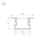 Arlight Профиль PDS-FS-2000 ANOD Алюминий 038687
