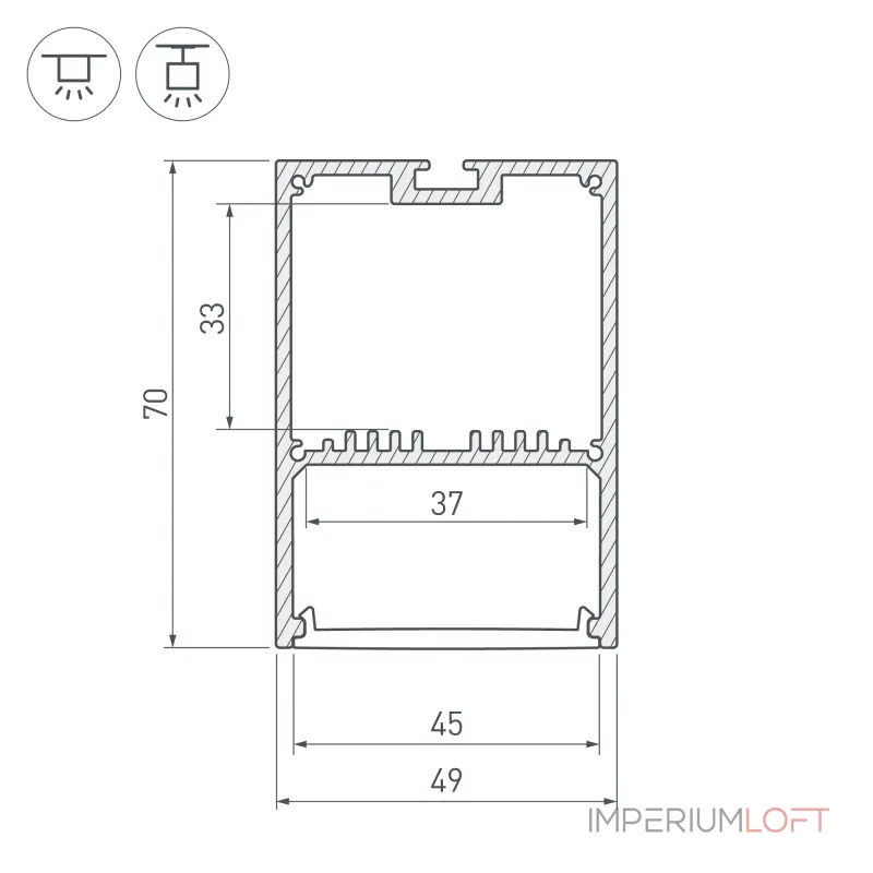 Arlight Профиль SL-LINE-4970-3000 ANOD Алюминий 036203