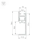 Arlight Профиль PLINTUS-H35-F-2000 WHITE Алюминий 043605