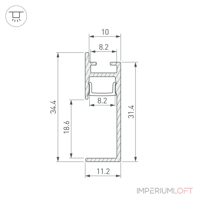 Arlight Профиль PLINTUS-H35-F-2000 WHITE Алюминий 043605