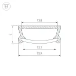 Arlight Профиль TM-2000 CT Алюминий 016939