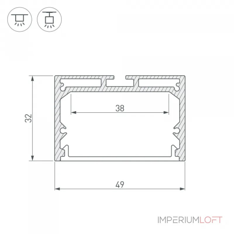 Arlight Профиль с экраном SL-LINE-4932-2500 BLACK+OPAL Алюминий 027988 Arlight Профиль с экраном SL-LINE-4932-2500 BLACK+OPAL Алюминий 027988